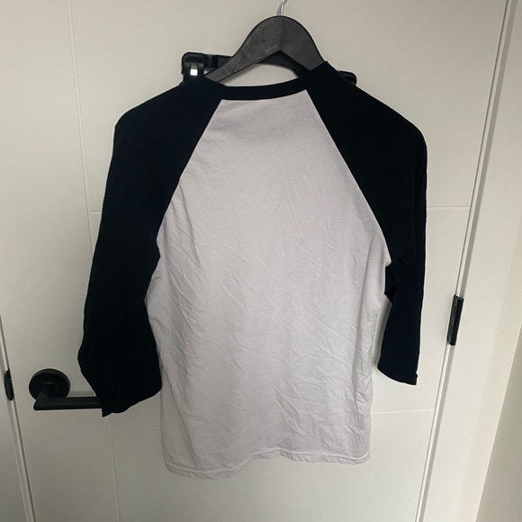 Canvas Mens 3/4 Sleeve Baseball T-Shirt (M) (Black/White) - Picture 3 of 5